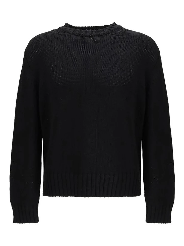 Black Cotton Sweatshirt
