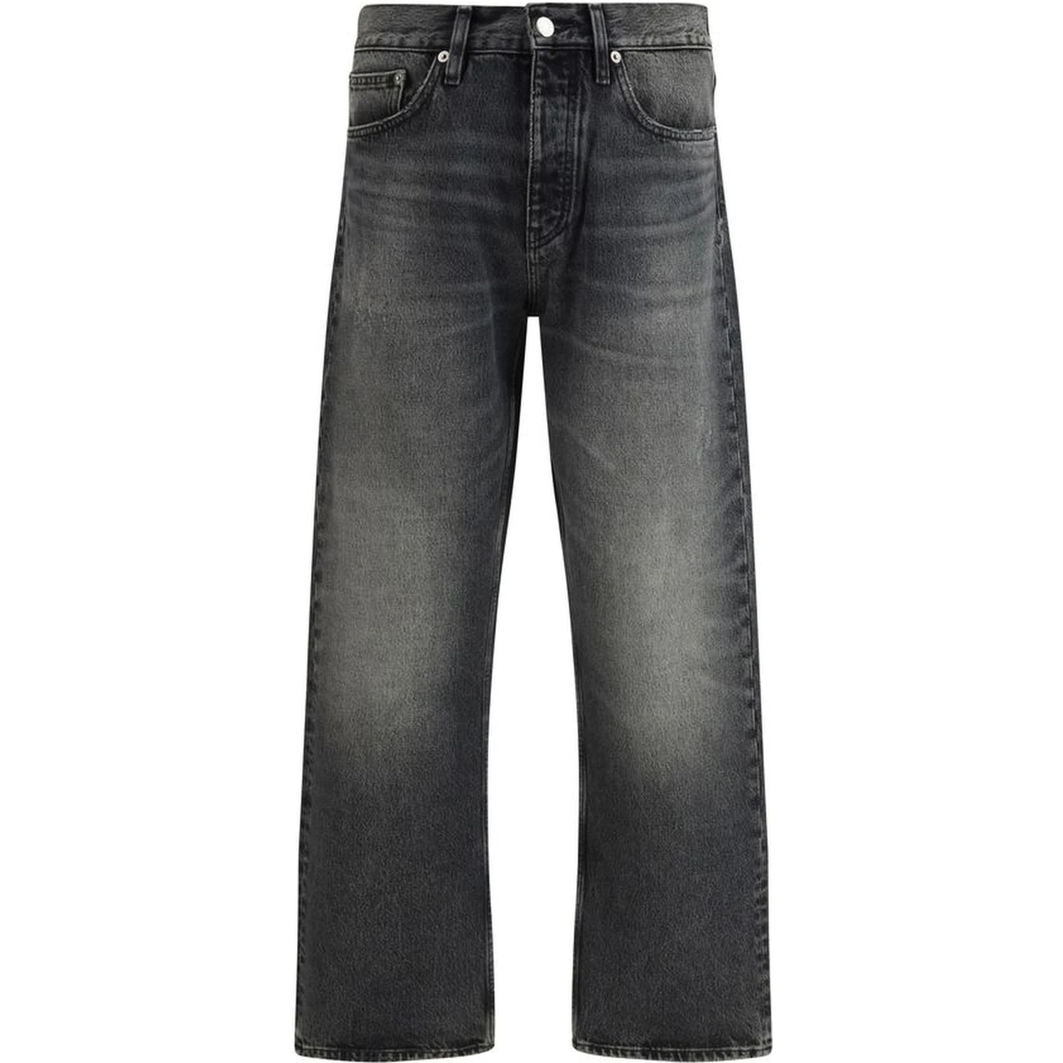 Black Cotton Relaxed Fit Jeans