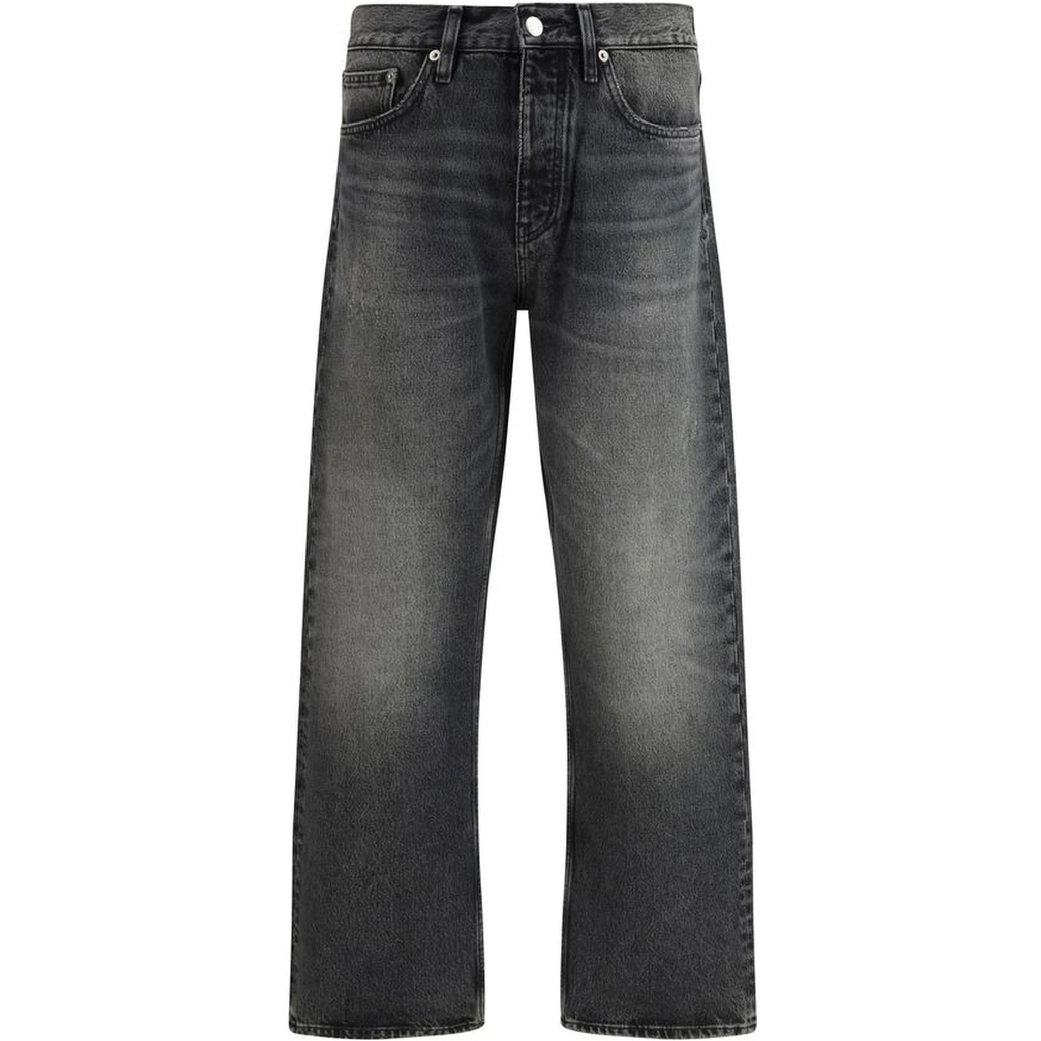 Black Cotton Relaxed Fit Jeans