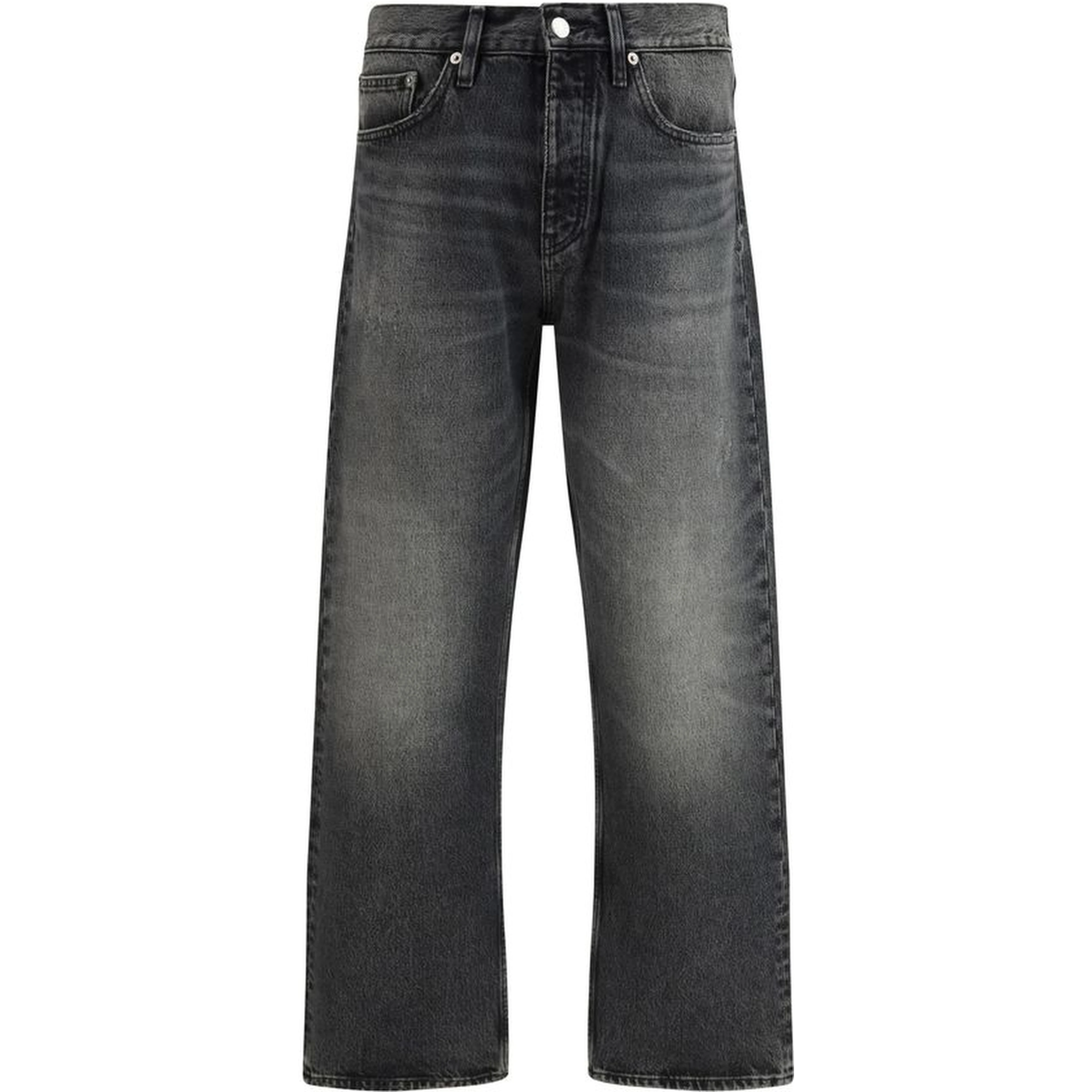 Black Cotton Relaxed Fit Jeans