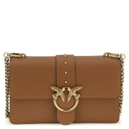 حقيبة كتف بوس توروس من جلد العجل البني