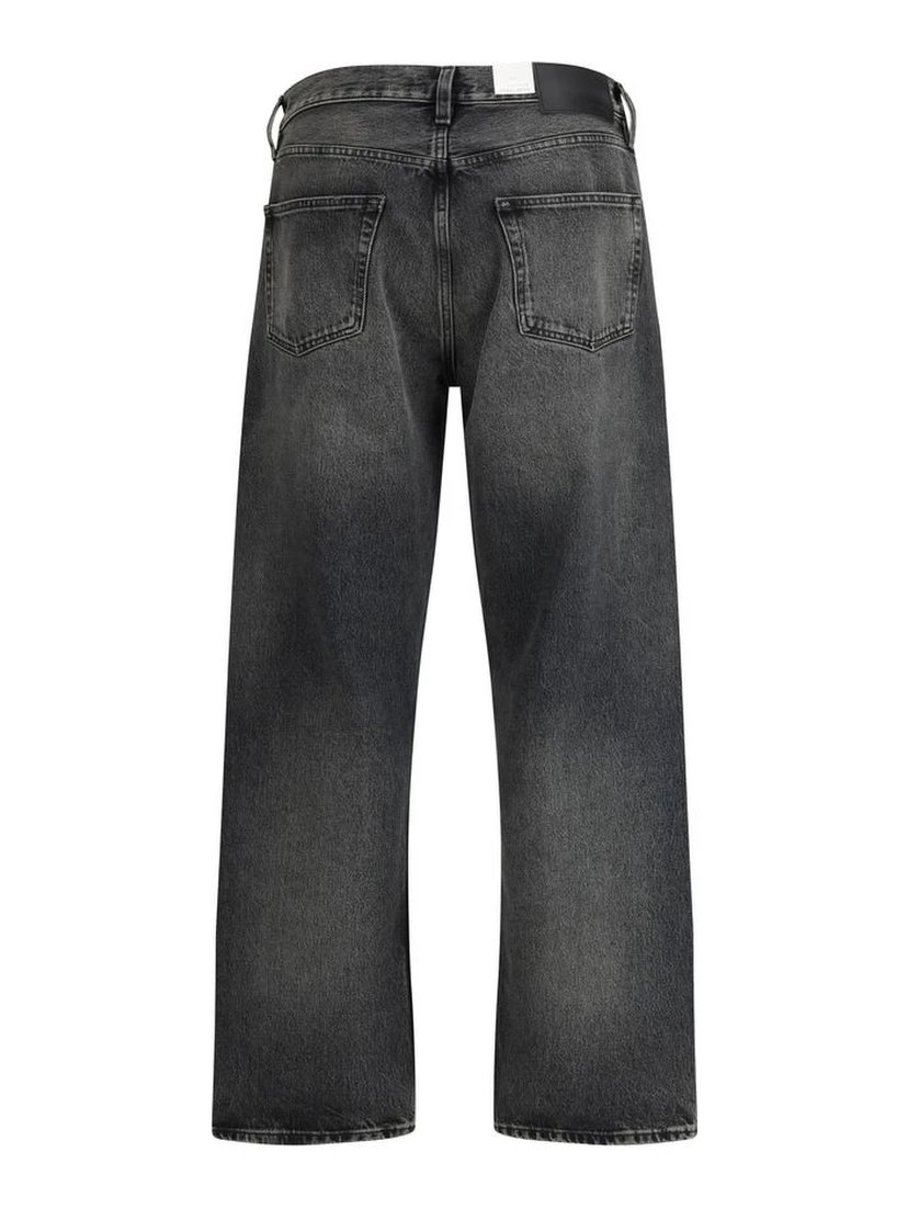 Black Cotton Relaxed Fit Jeans
