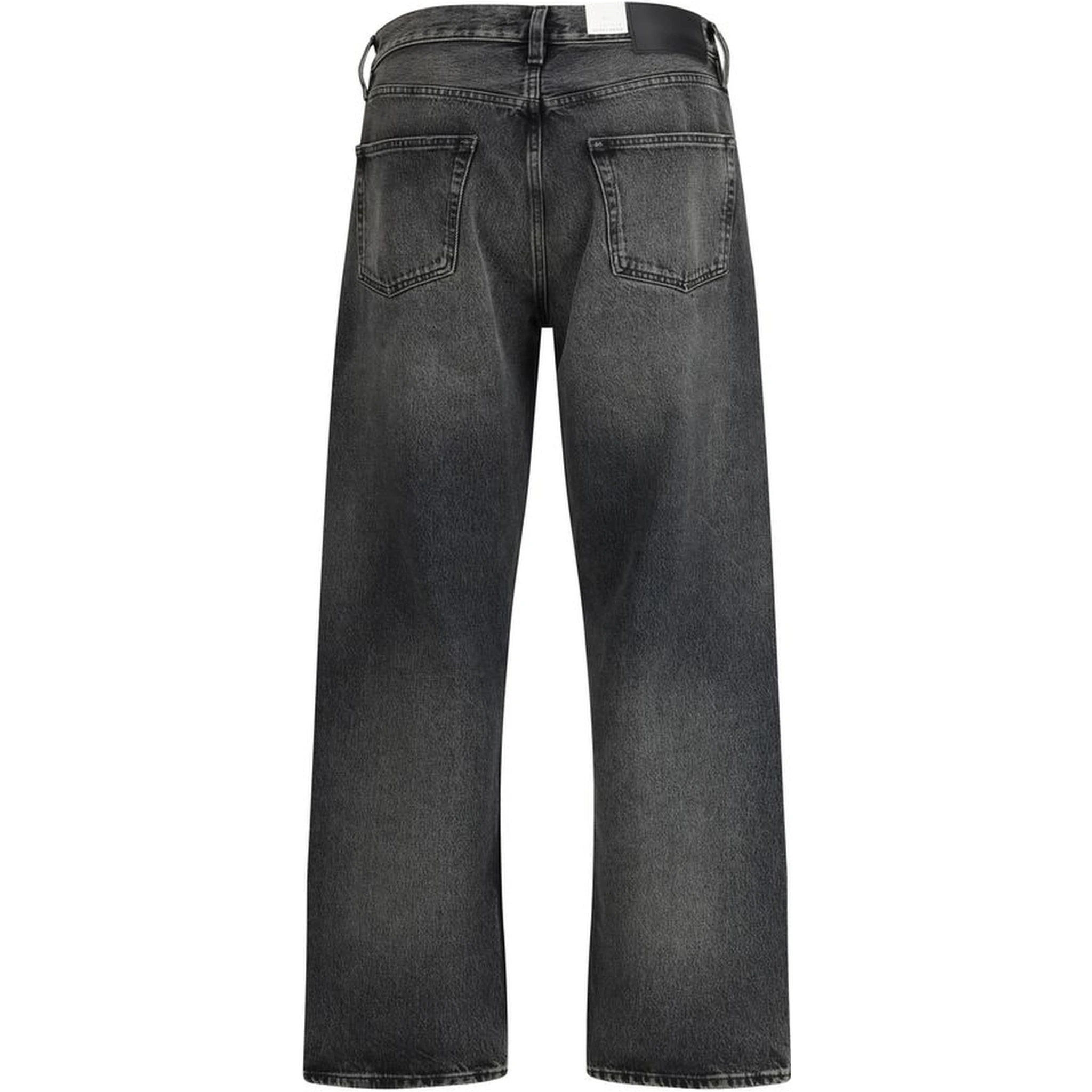 Black Cotton Relaxed Fit Jeans
