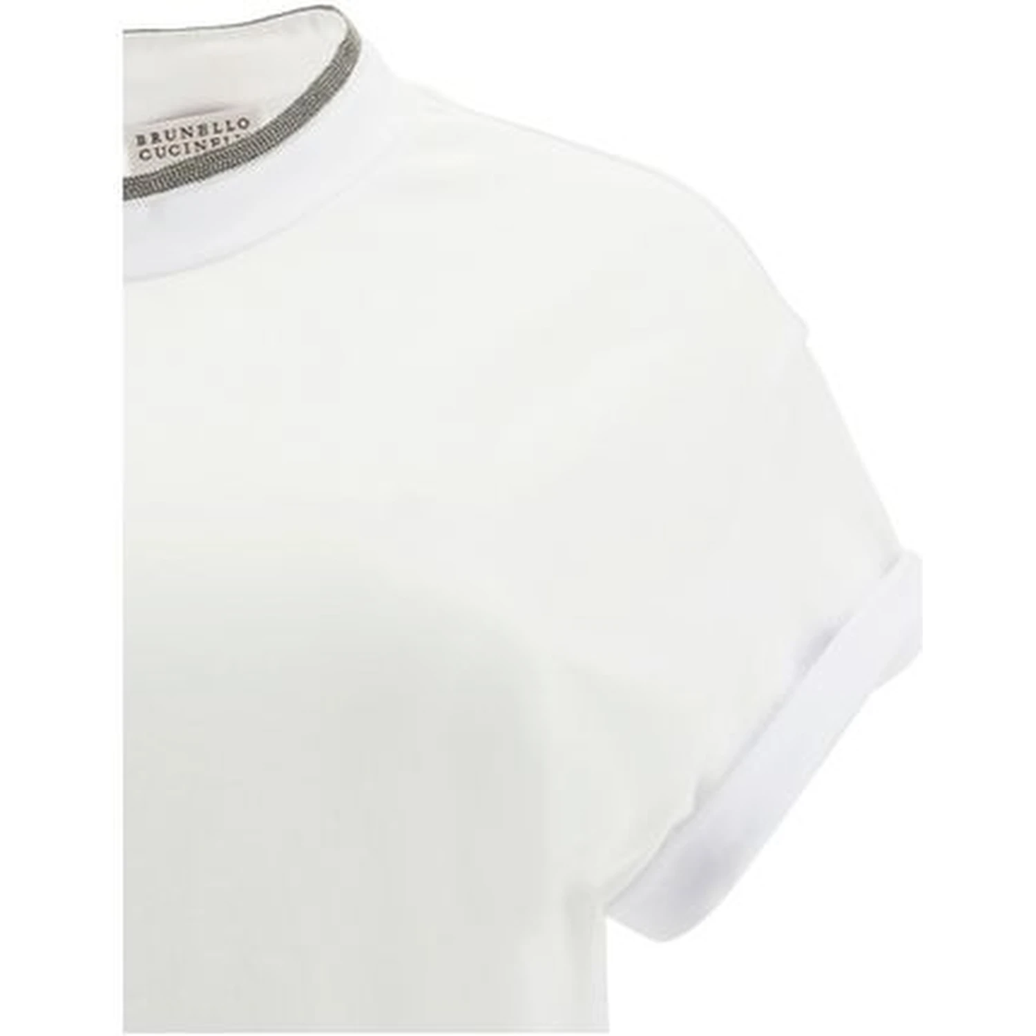 White Elastane T-Shirt