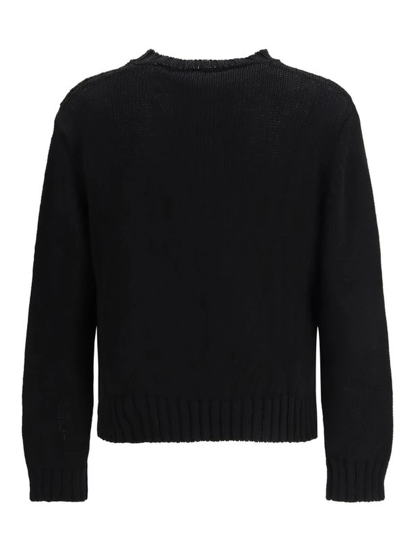 Black Cotton Sweatshirt
