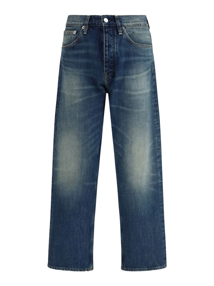 Blue Cotton Relaxed Fit Jeans