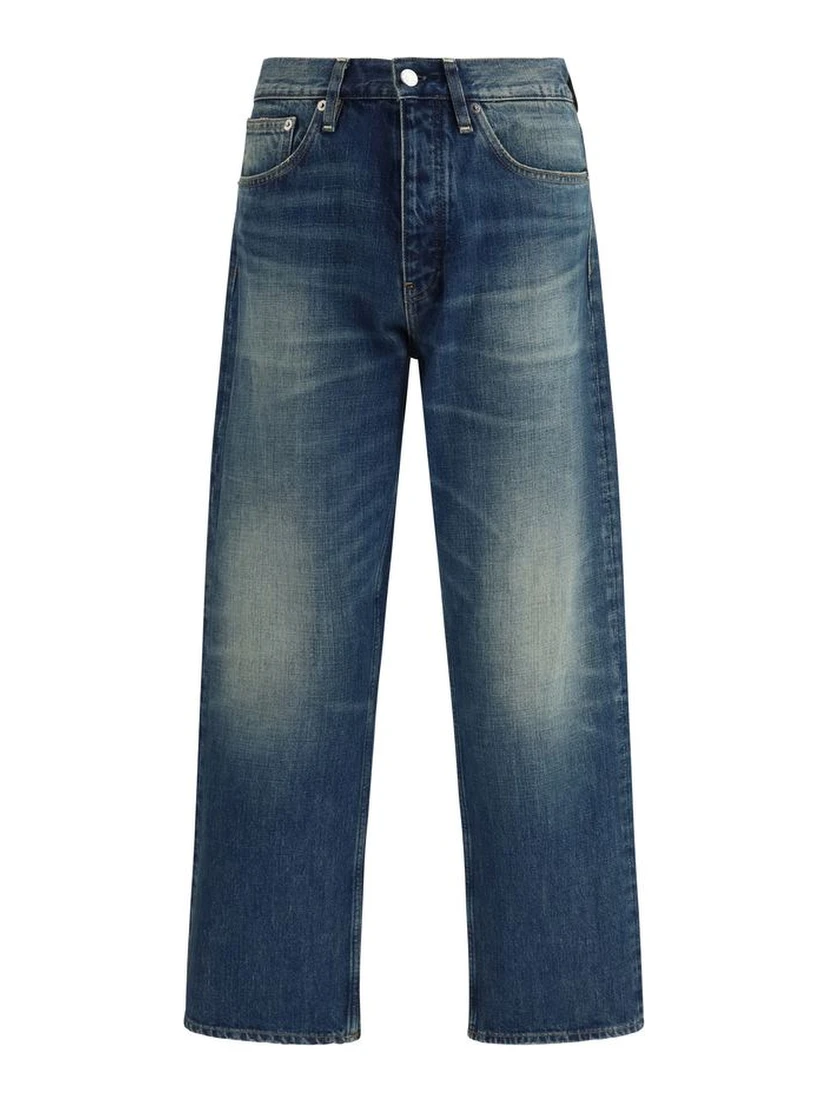 Blue Cotton Relaxed Fit Jeans