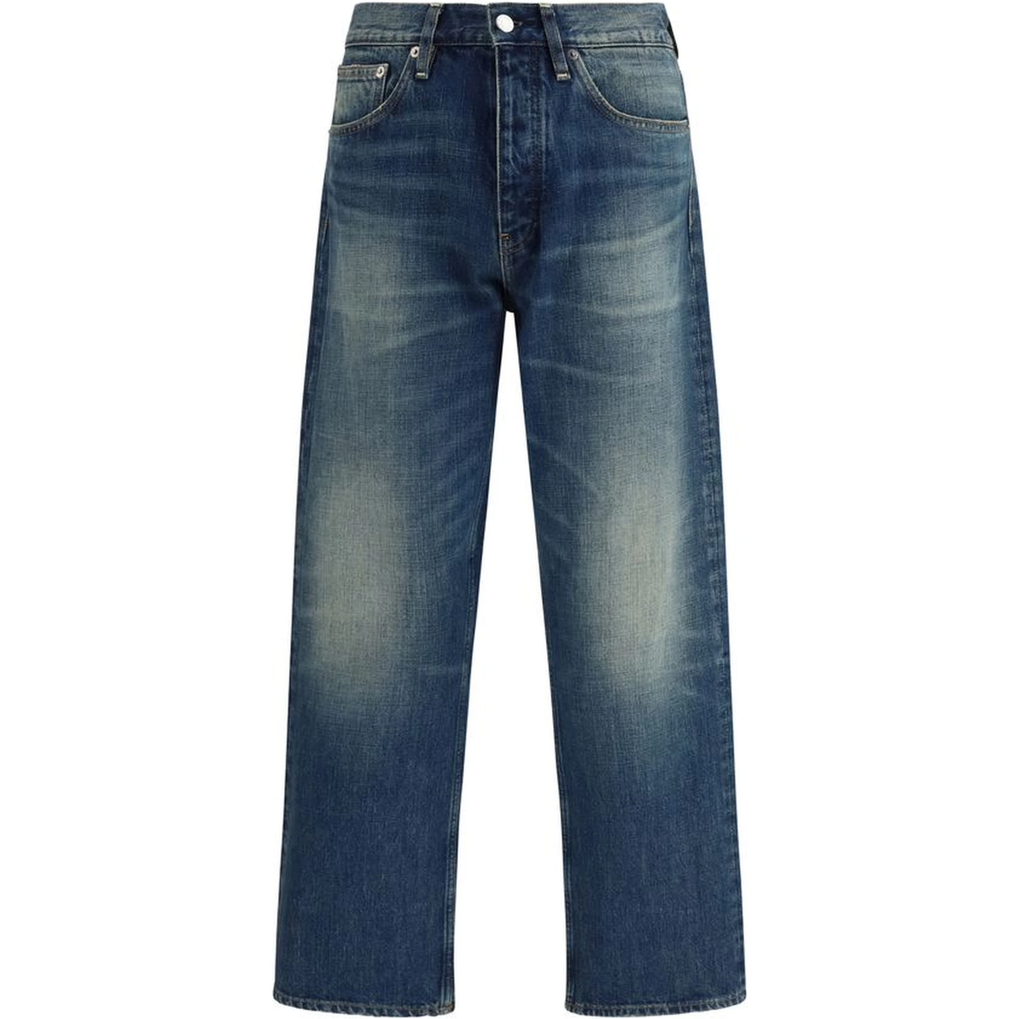 Blue Cotton Relaxed Fit Jeans