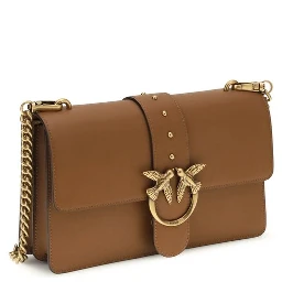 حقيبة كتف بوس توروس من جلد العجل البني