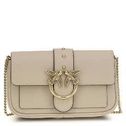 حقيبة كتف بوس توروس من جلد العجل البيج