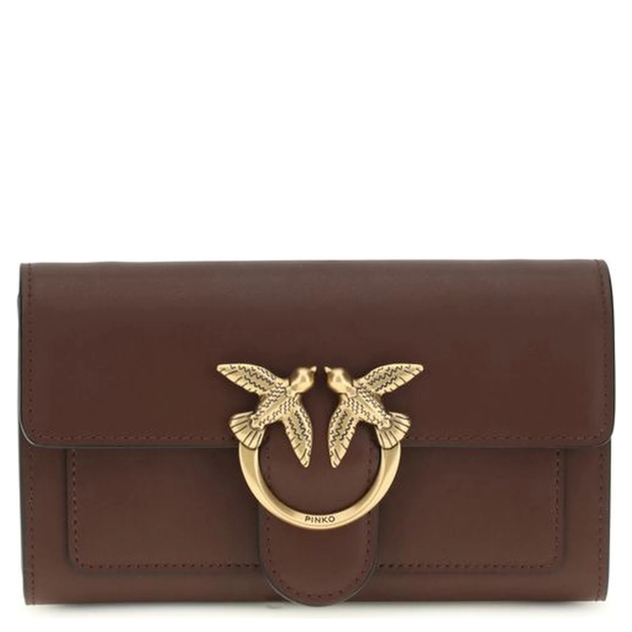 حقيبة كتف بوس توروس من جلد العجل البني