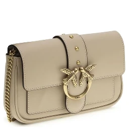 حقيبة كتف بوس توروس من جلد العجل البيج