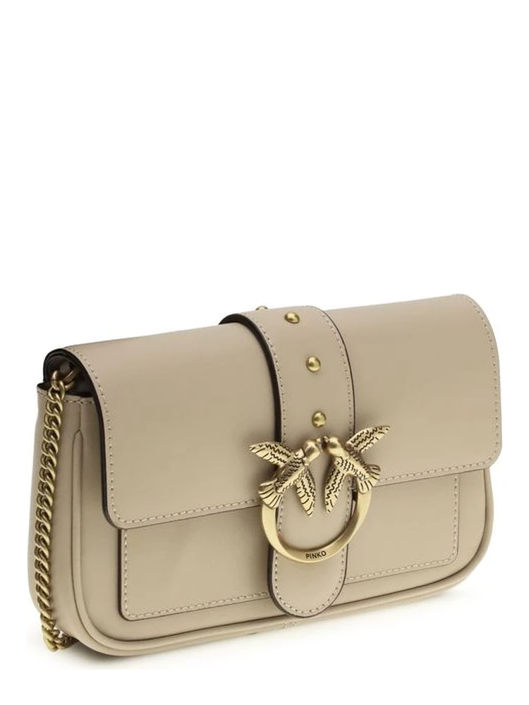 Beige Calf Leather Bos Taurus Shoulder Bag alternative