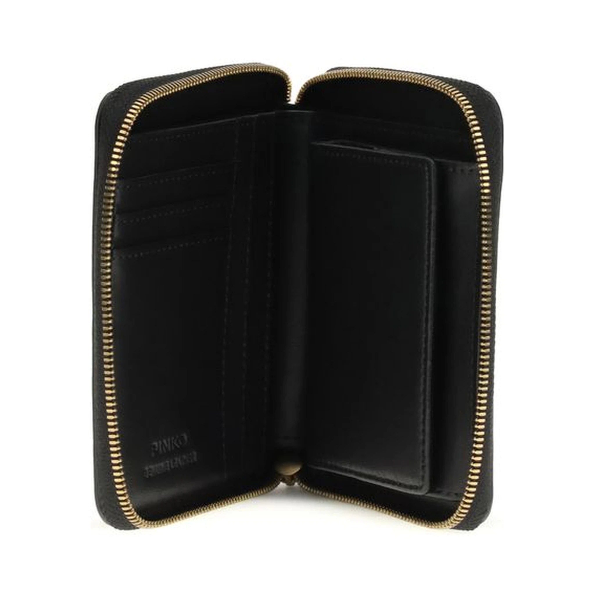 محفظة بوس توروس من جلد العجل الأسود