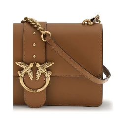 حقيبة كتف بوس توروس من جلد العجل البني