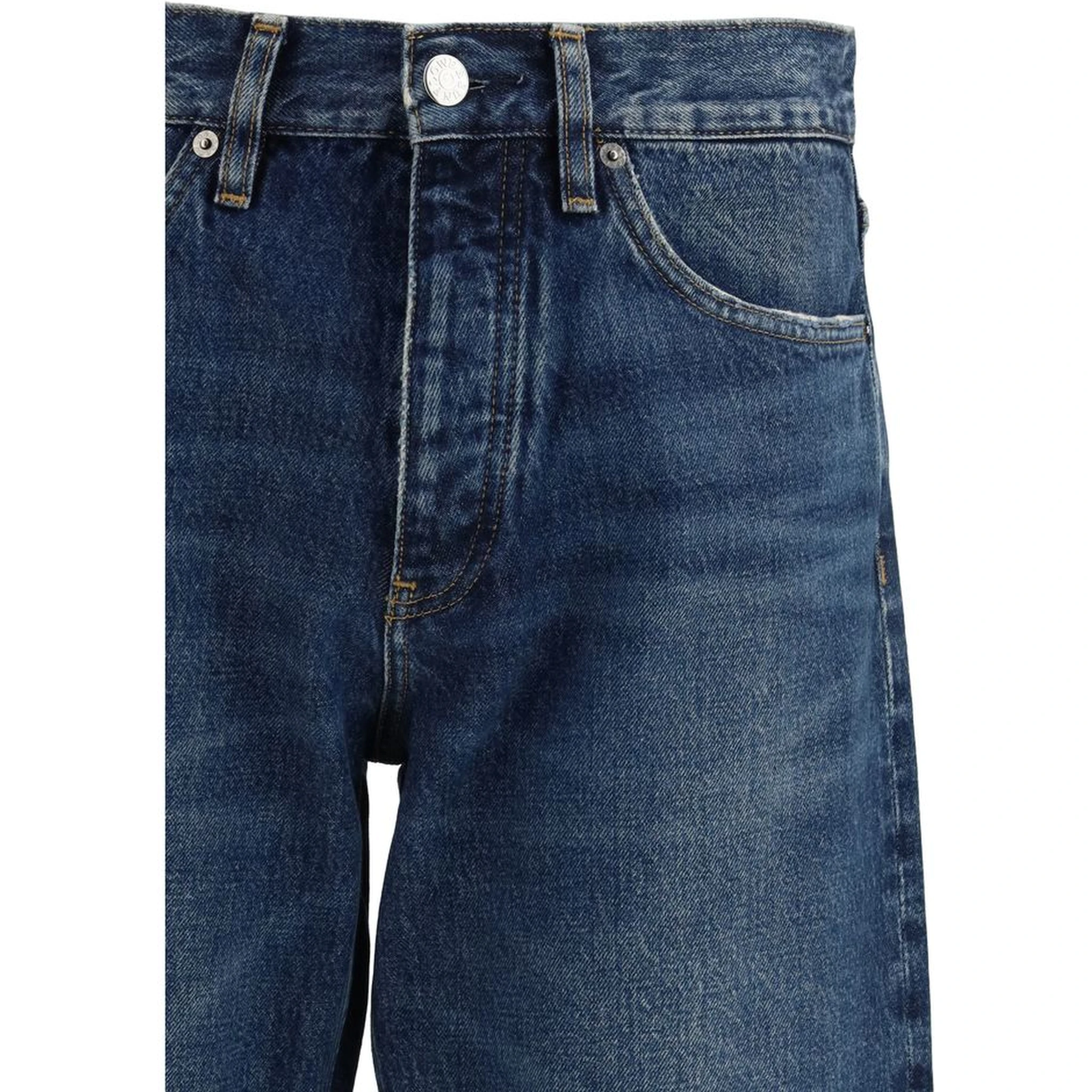 Blue Cotton Relaxed Fit Jeans