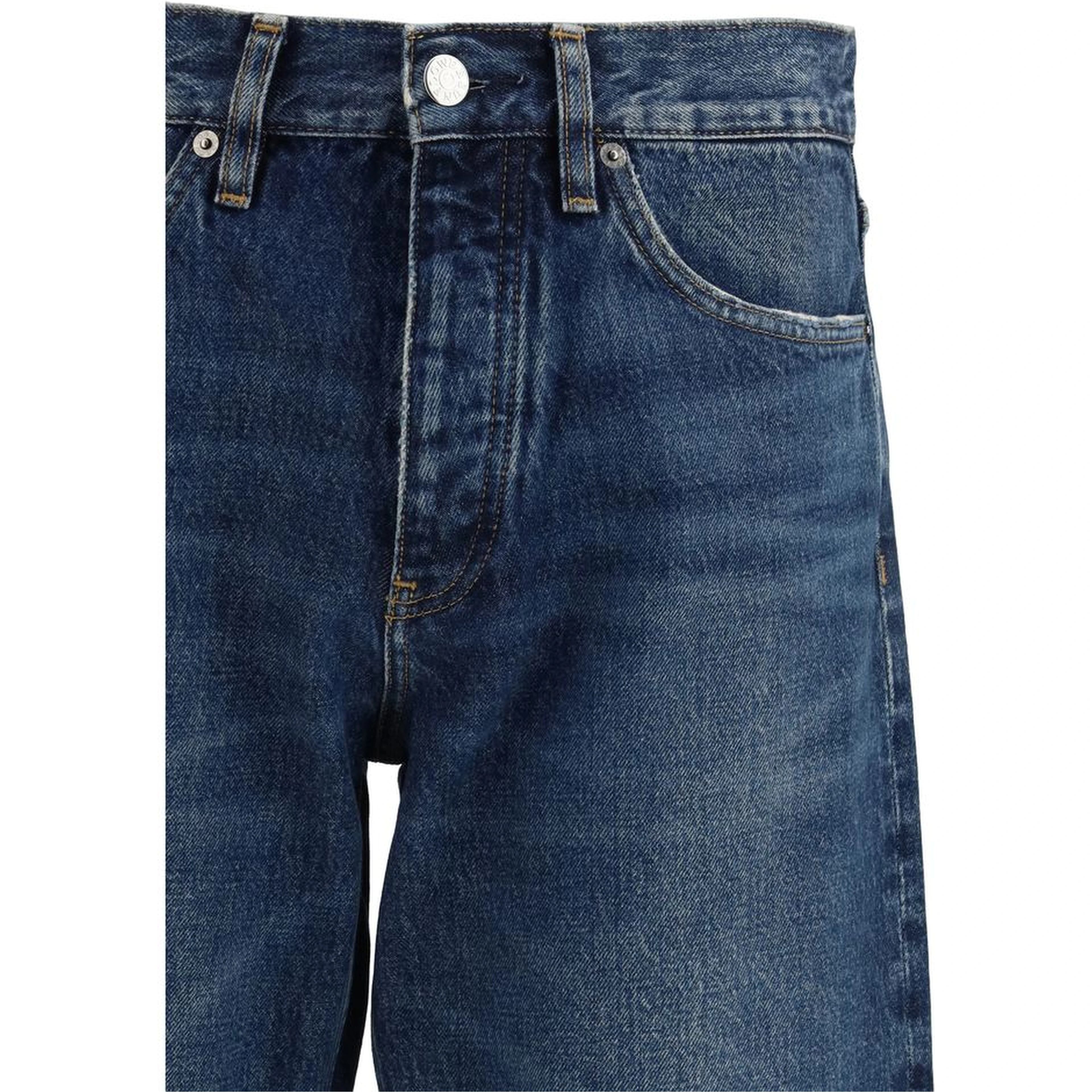 Blue Cotton Relaxed Fit Jeans