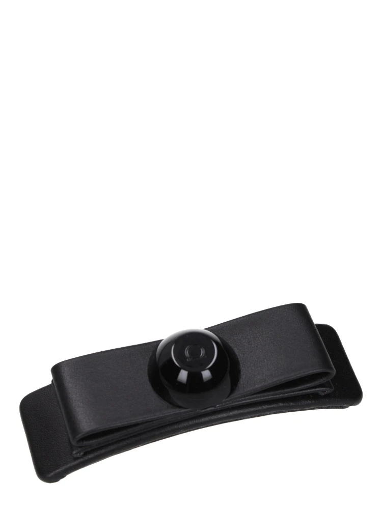 Black Leather Hair Clip