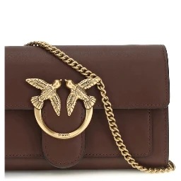 حقيبة كتف بوس توروس من جلد العجل البني