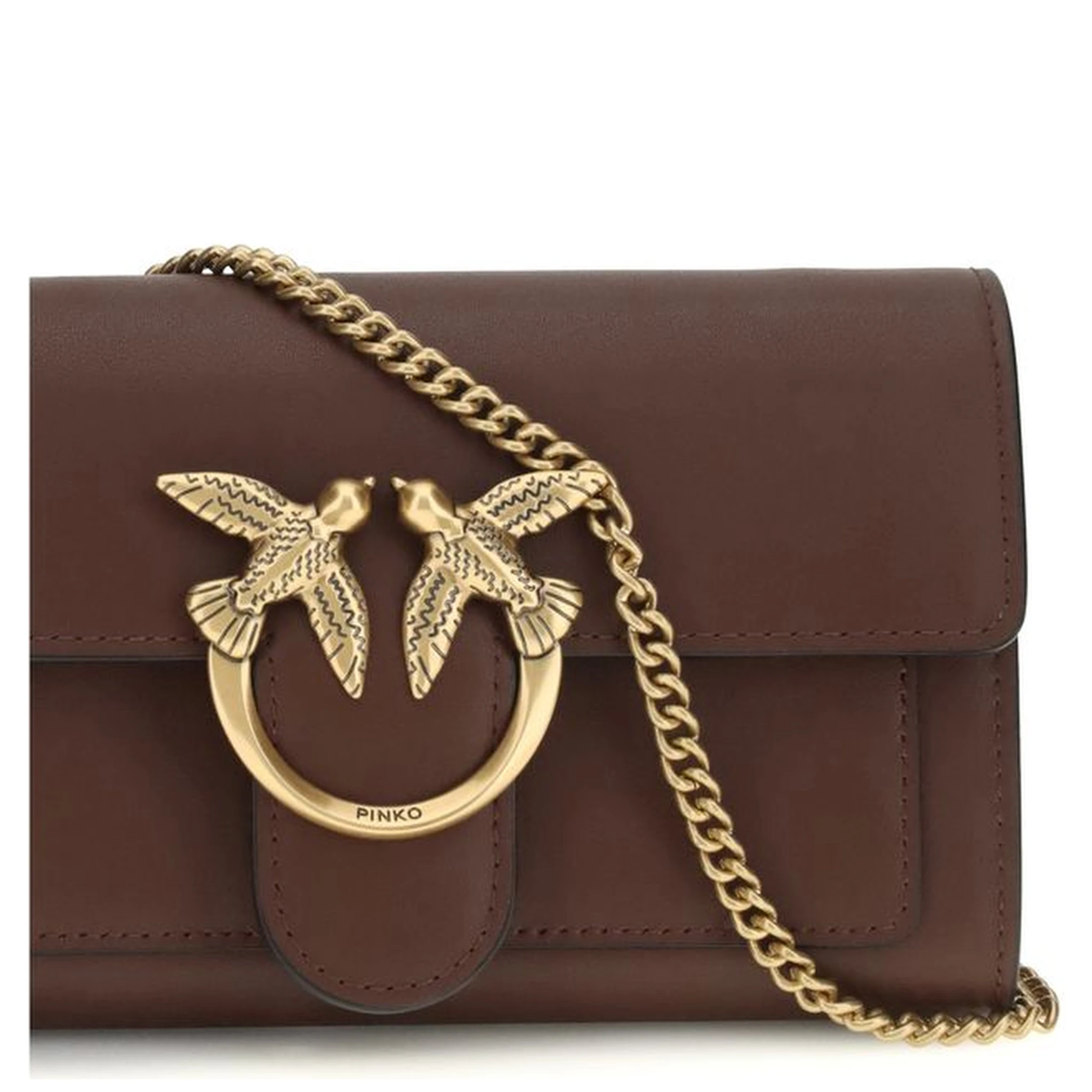 حقيبة كتف بوس توروس من جلد العجل البني