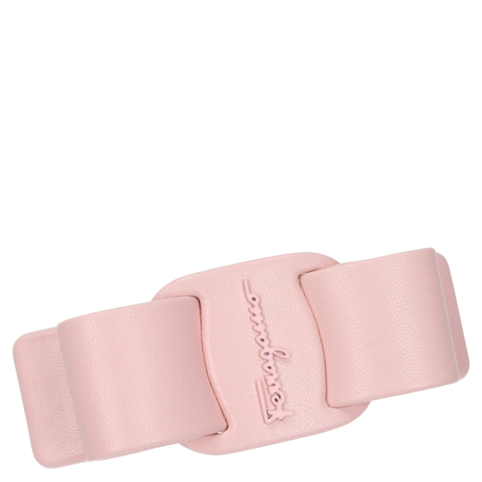 Pink Leather Hair Clip