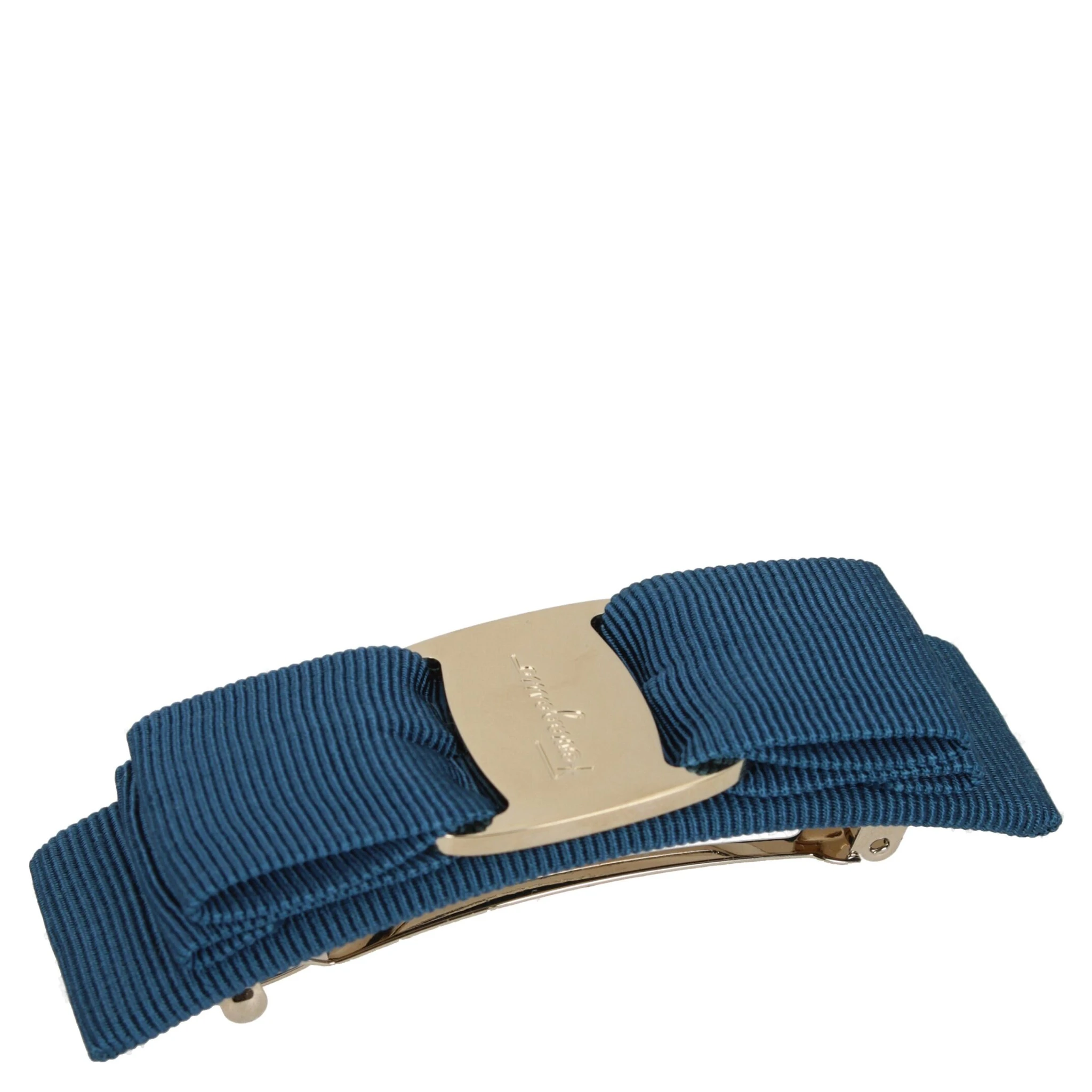 Blue Fabric Hair Bow