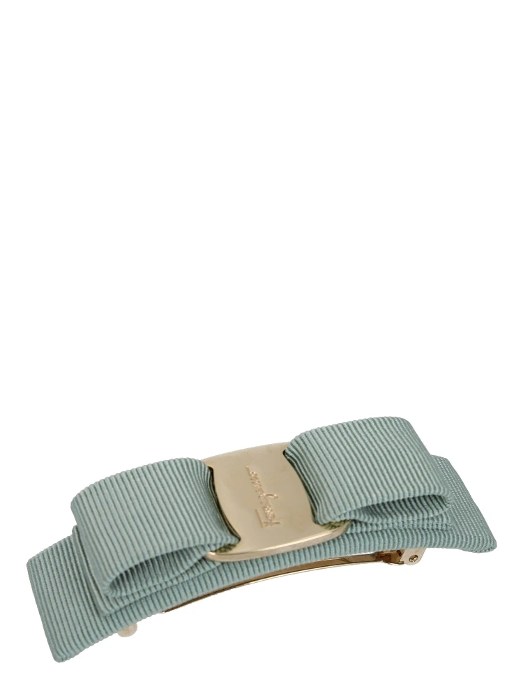 Green Fabric Hair Bow