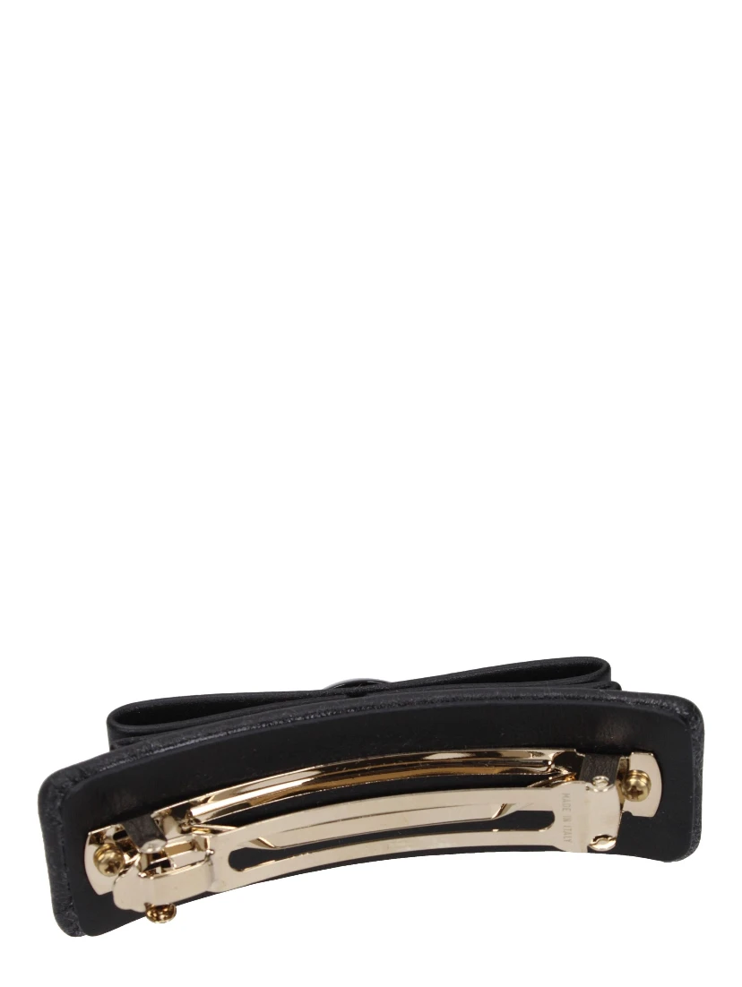 Black Leather Hair Clip