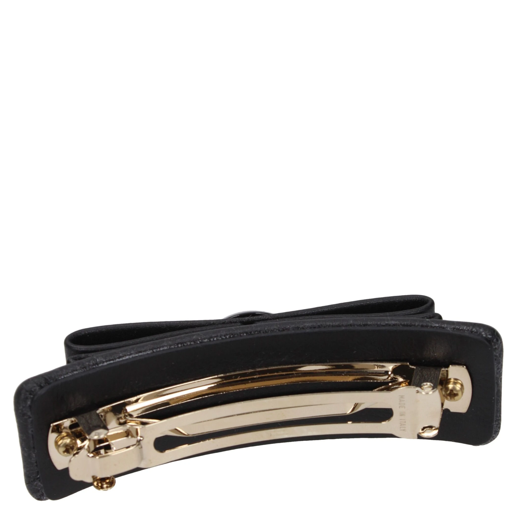 Black Leather Hair Clip