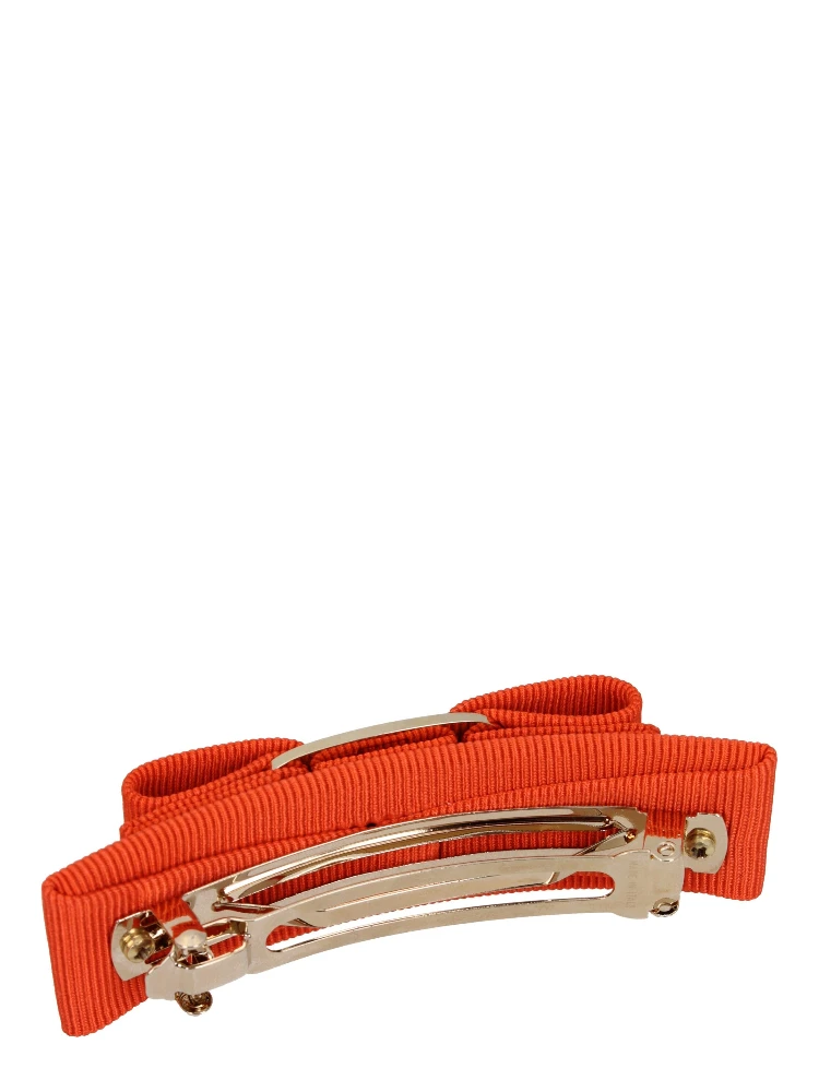 Orange Fabric Hair Bow alternative