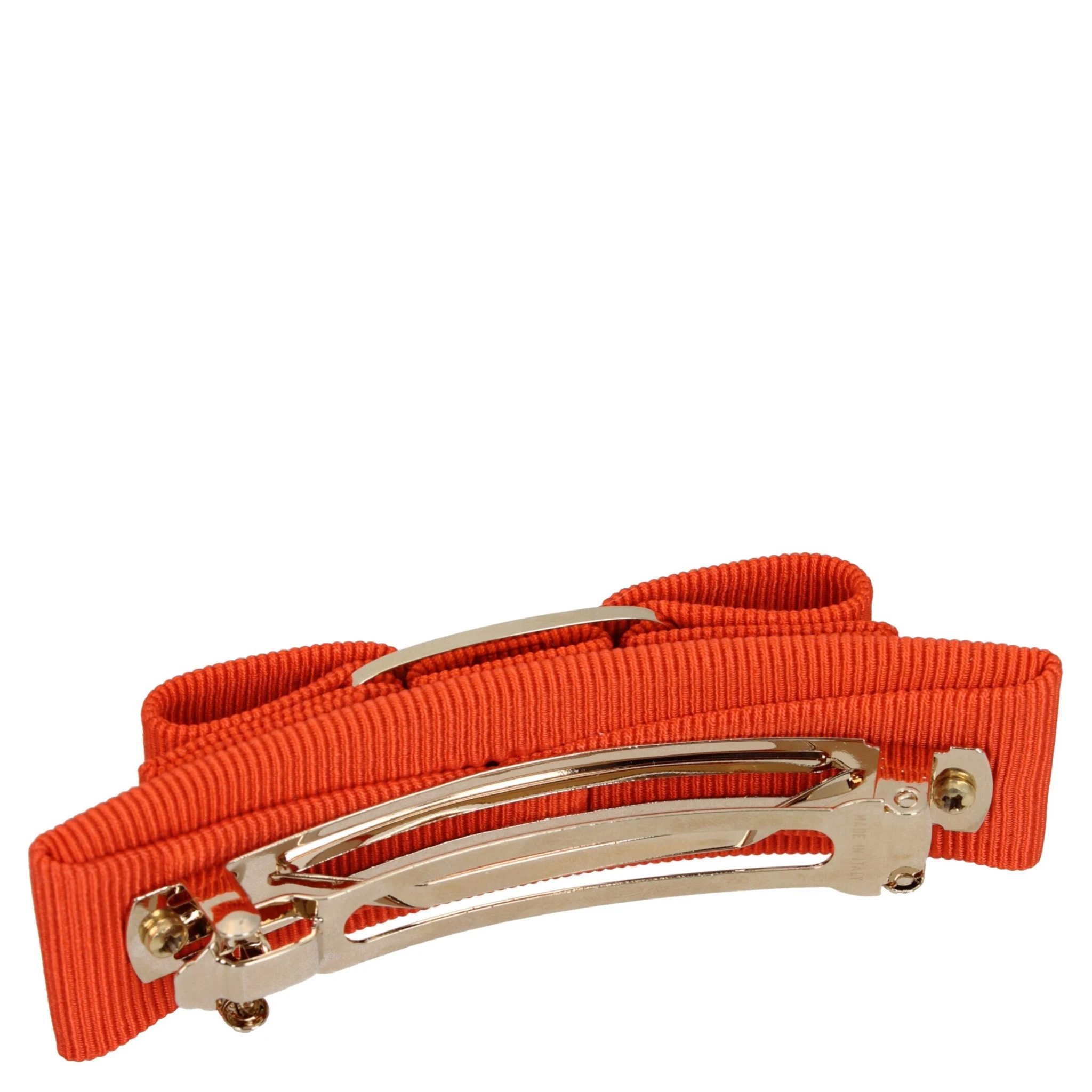 Orange Fabric Hair Bow