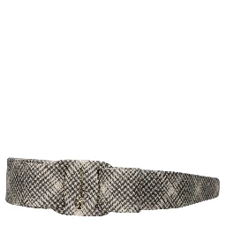 Beige Leather Hair Bow