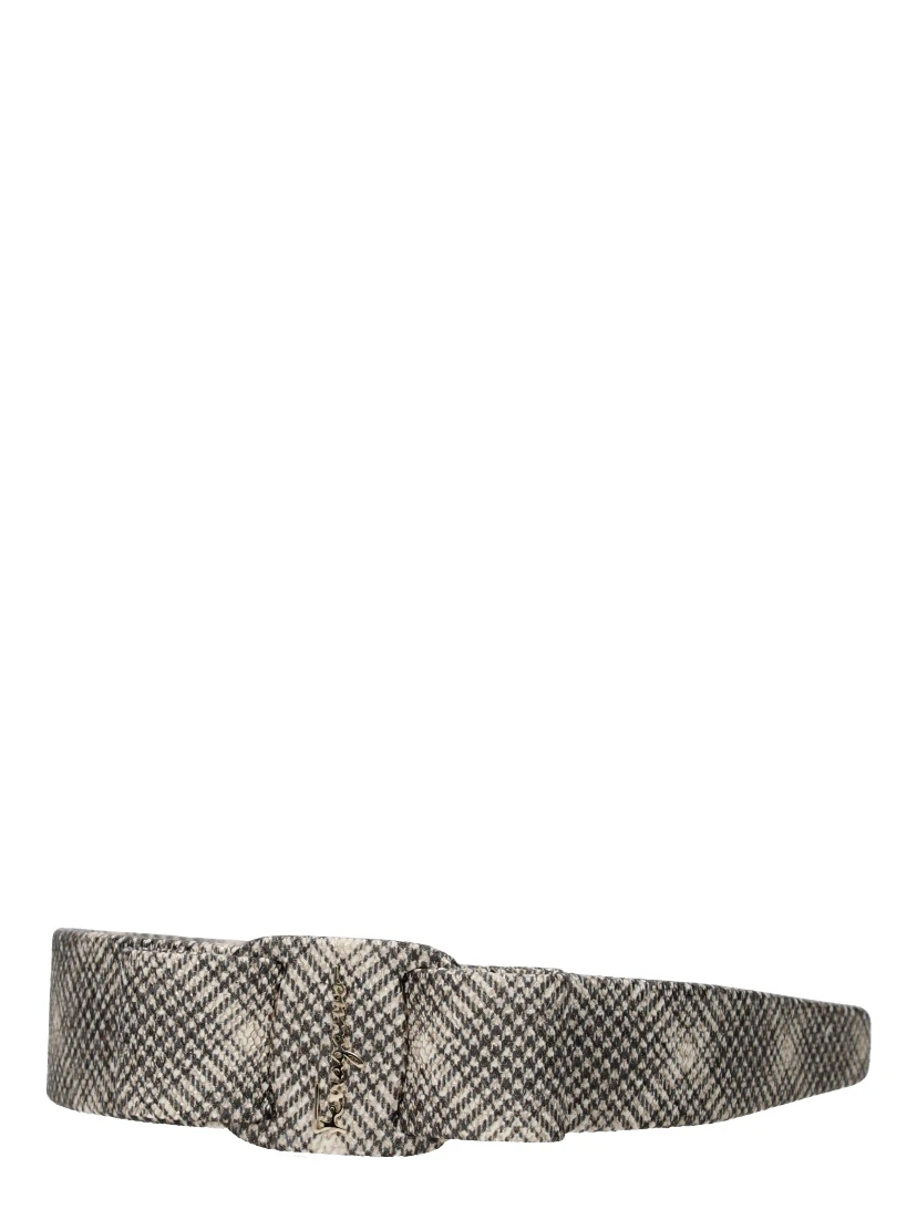 Beige Leather Hair Bow