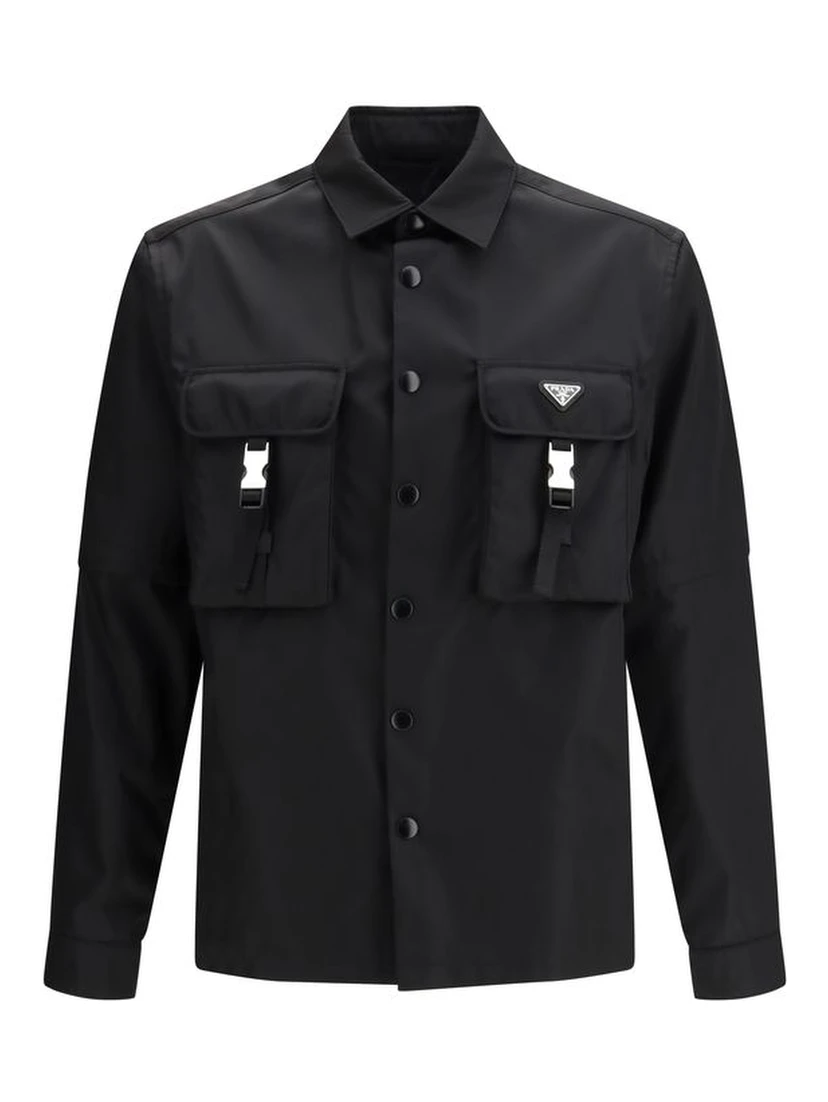 Black Recycled Polyamide Jackets And Coat