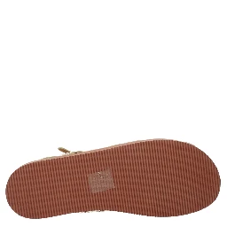 Gold Polyethylene Flat Sandals
