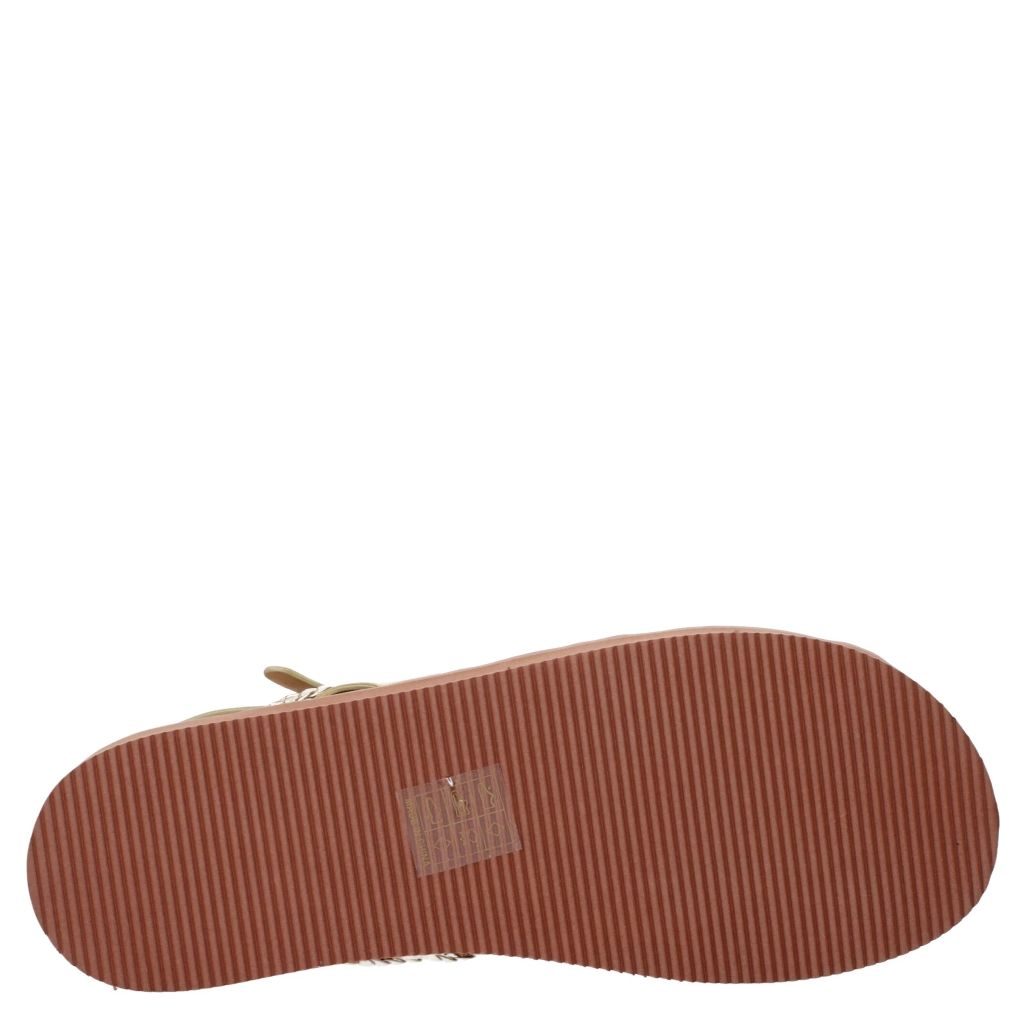 Gold Polyethylene Flat Sandals