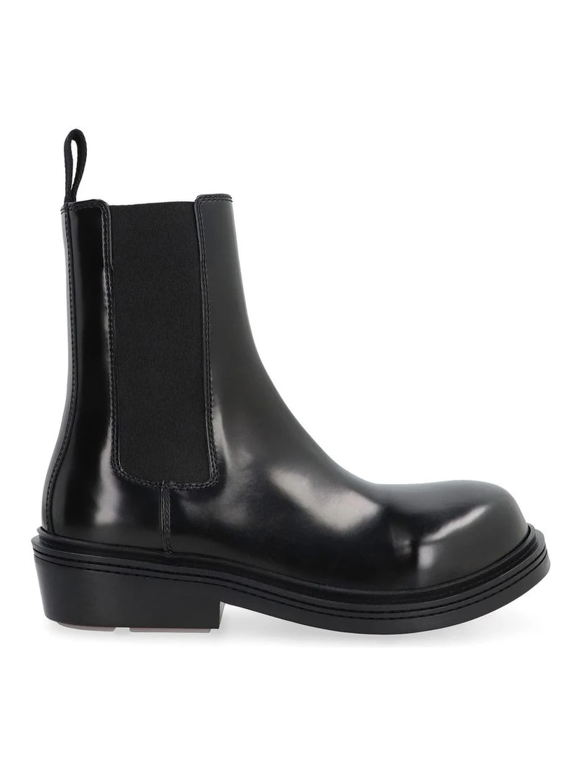 Black Calfskin Chelsea Boots