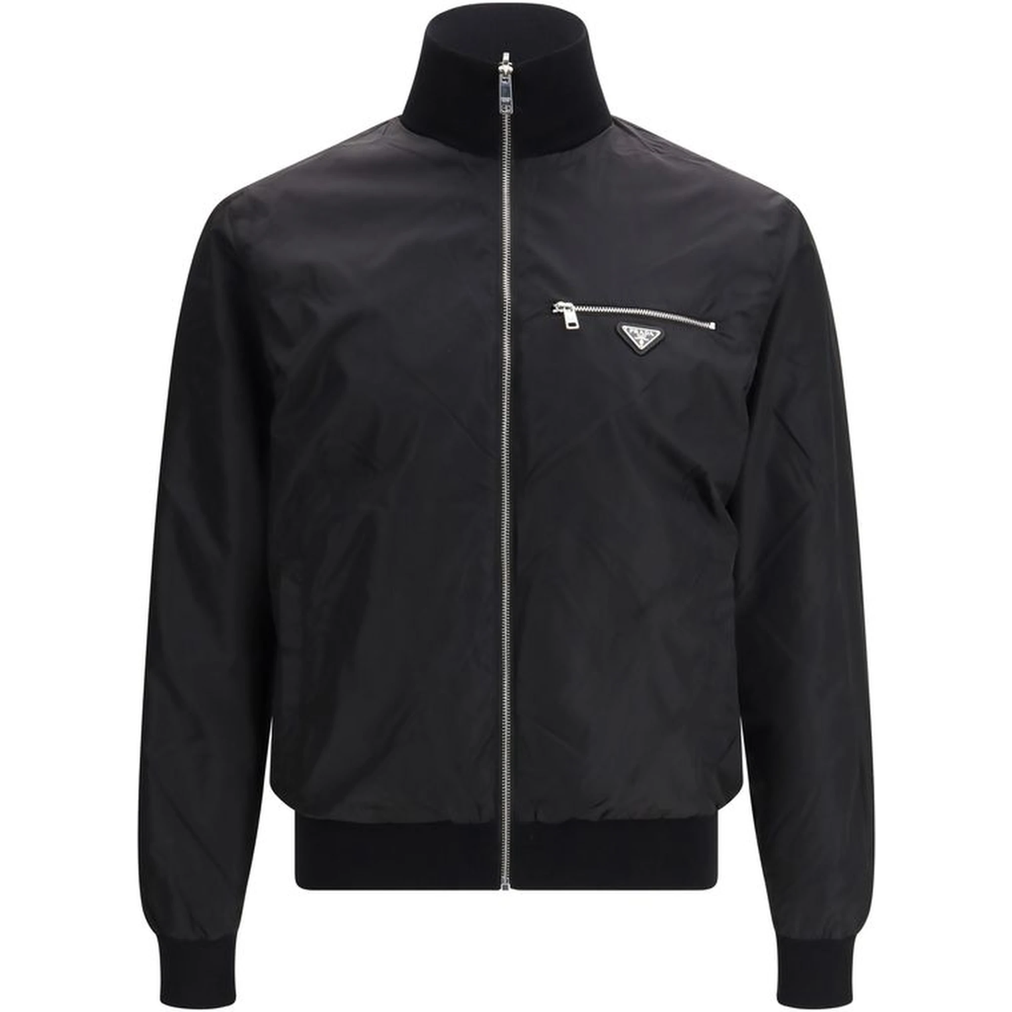 Black Fleece Wool Full-Length Jacket