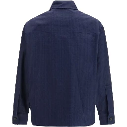 Blue Cotton Shell Jacket