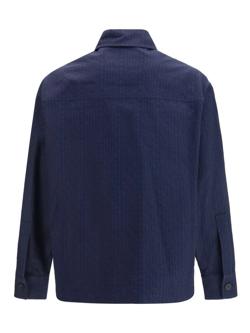Blue Cotton Shell Jacket