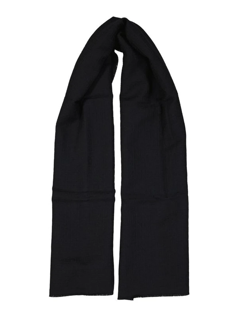 Black Virgin Wool Scarf