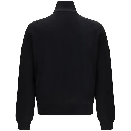 Black Fleece Wool Full-Length Jacket