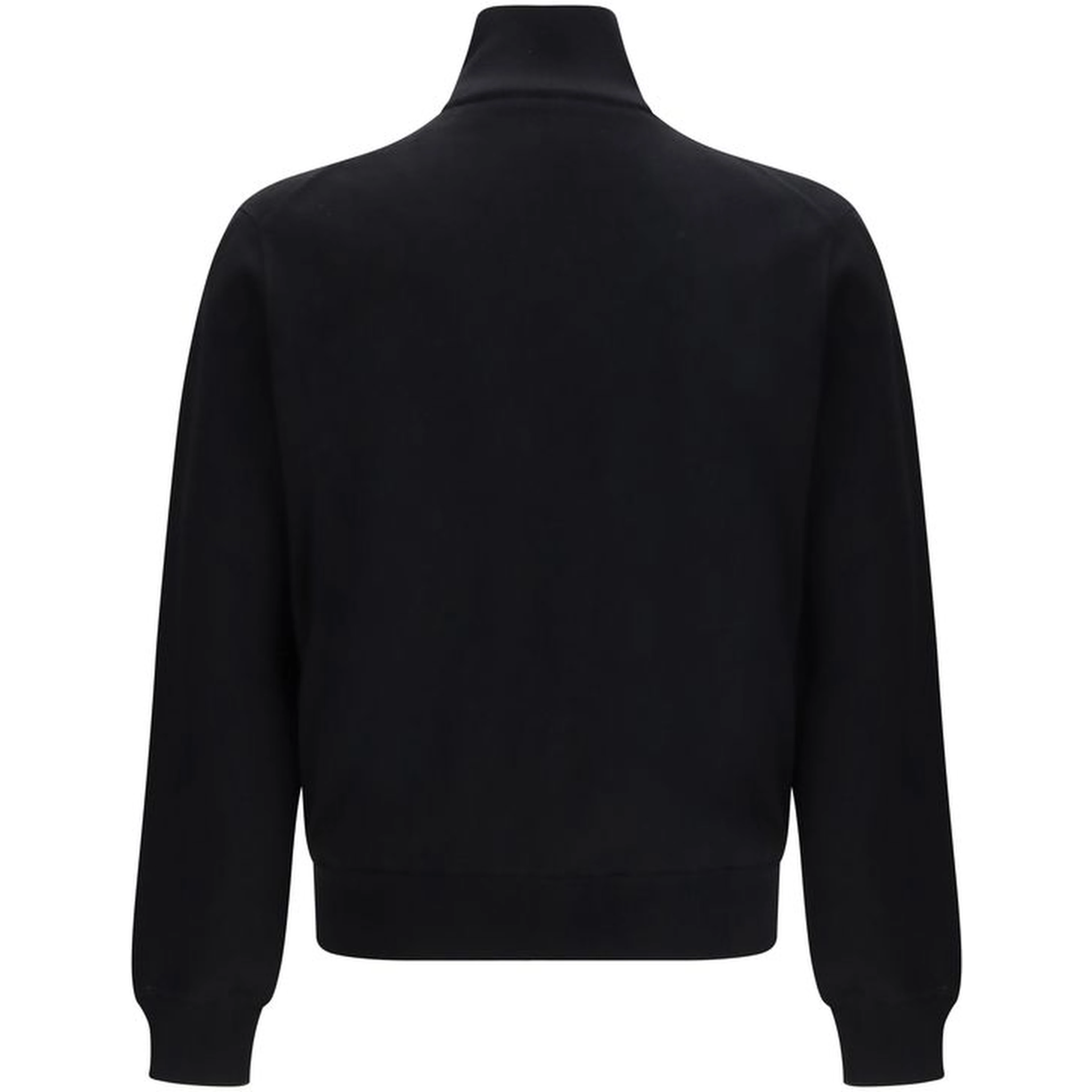 Black Fleece Wool Full-Length Jacket