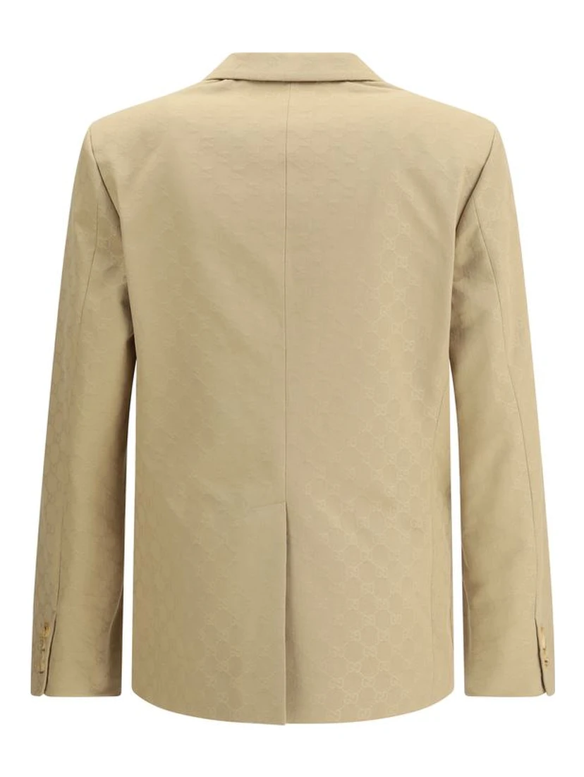 Beige Cotton Blazer