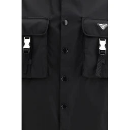 Black Recycled Polyamide Jackets And Coat