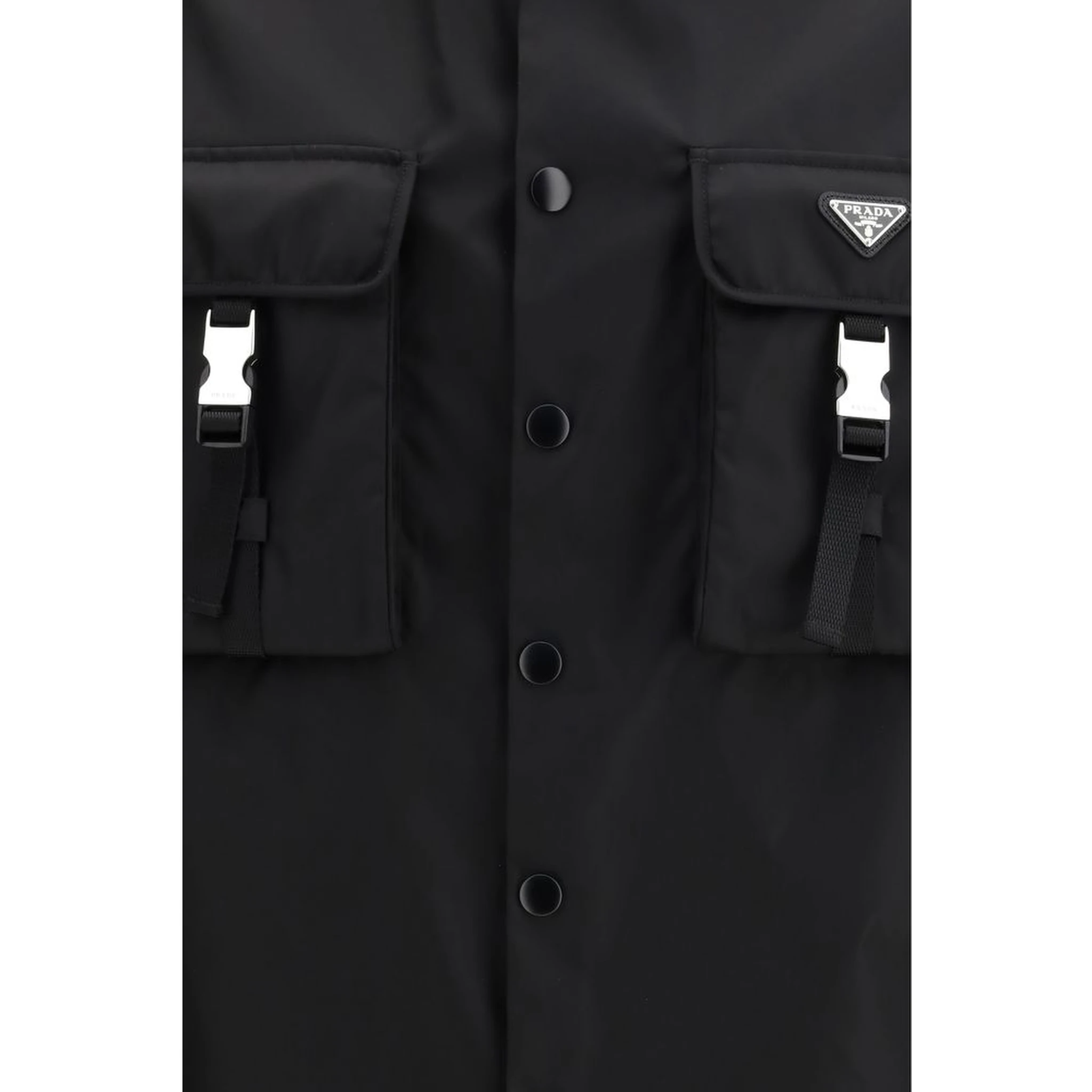 Black Recycled Polyamide Jackets And Coat