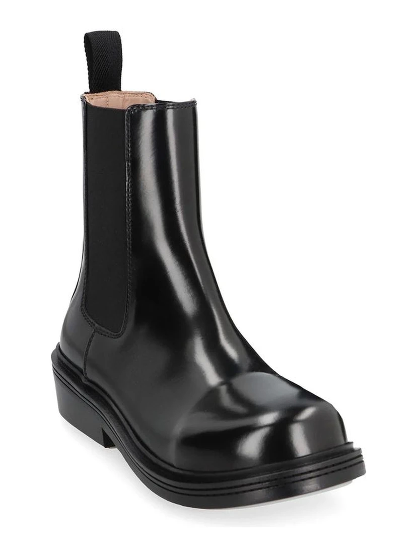 Black Calfskin Chelsea Boots