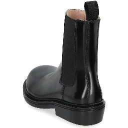 Black Calfskin Chelsea Boots