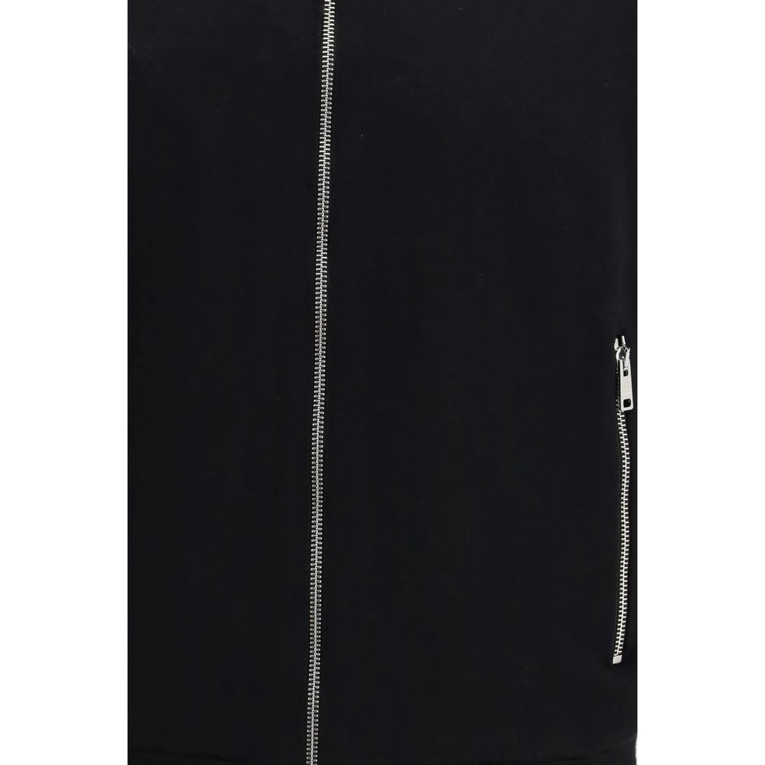 Black Fleece Wool Full-Length Jacket