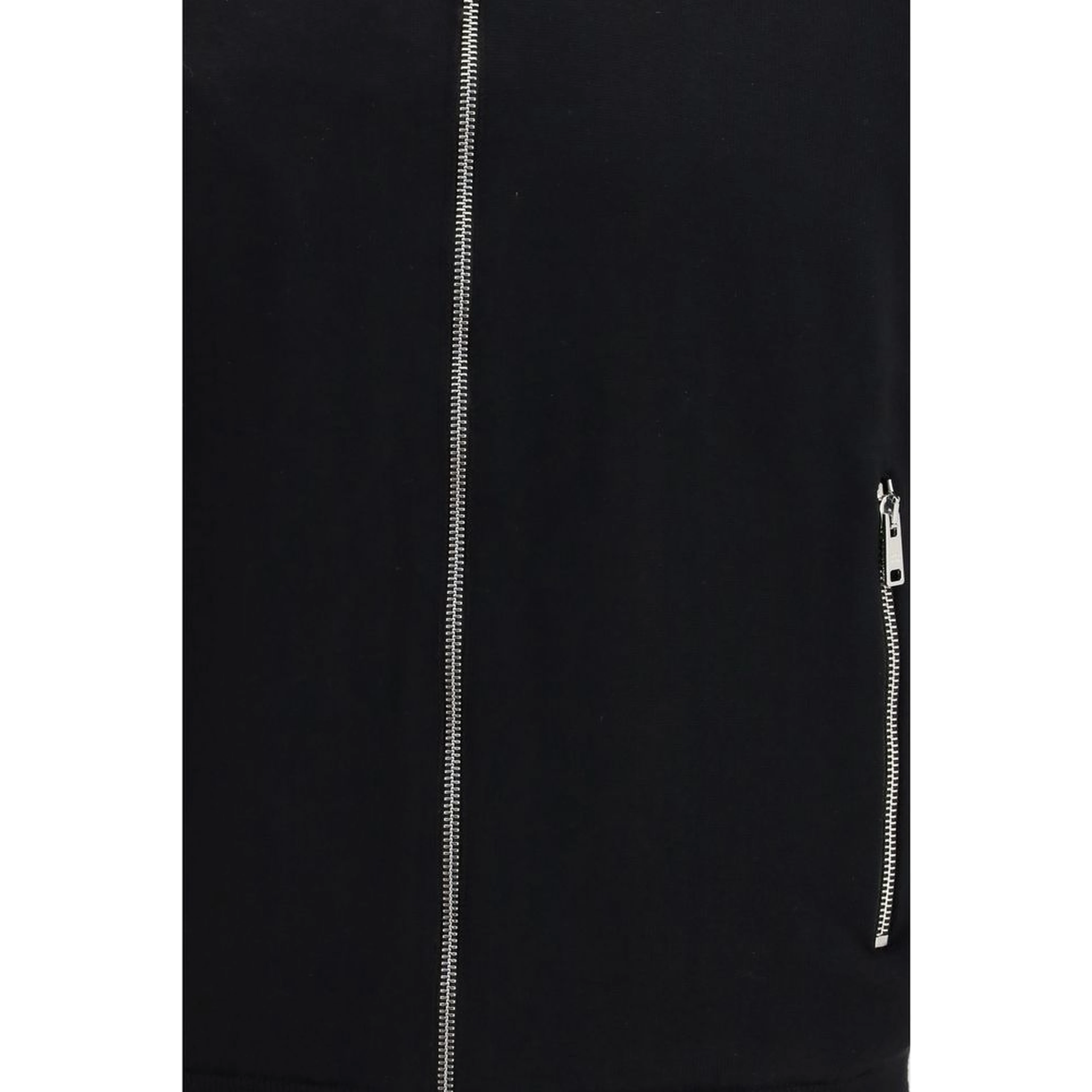 Black Fleece Wool Full-Length Jacket